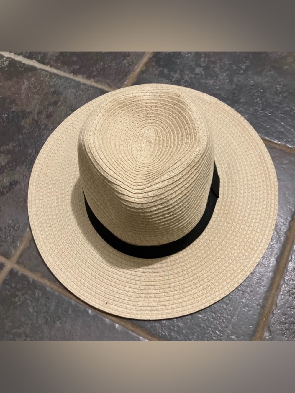 Swiss Tech Natural Straw Hat with Black Accent band